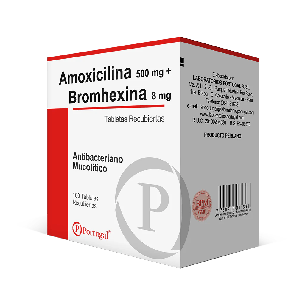 AMOXICILINA + BROMHEXINA NF-500 mg + 8 mg