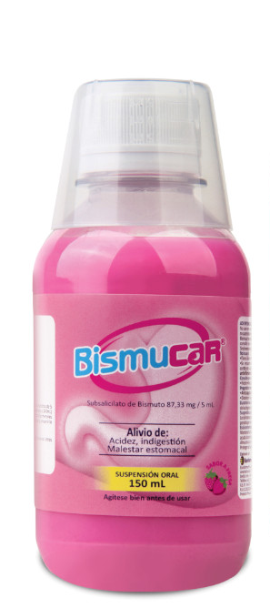 BISMUCAR ORAL SABOR A FRESA-87.33 mg/ 5 mL