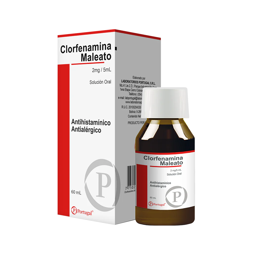 CLORFENAMINA MALEATO-2 mg/ 5 mL