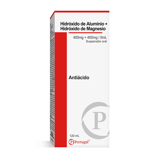 HIDROXIDO DE ALUMINIO + HIDROXIDO DE MAGNESIO-400 mg + 400 mg/ 5 mL