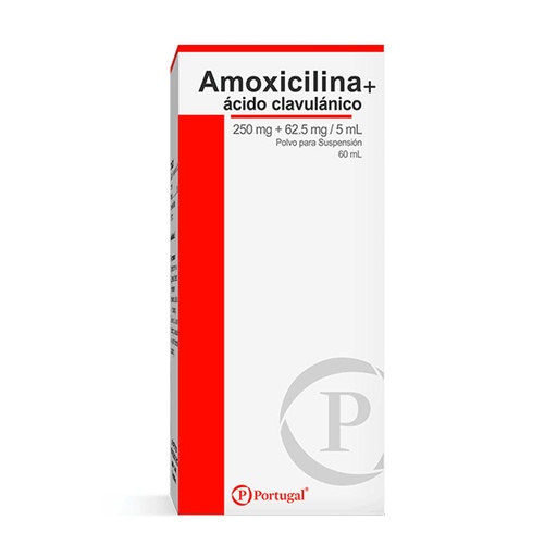 [54952] AMOXICILINA + ACIDO CLAVULANICO-250 mg + 625 mg/ 5 mL