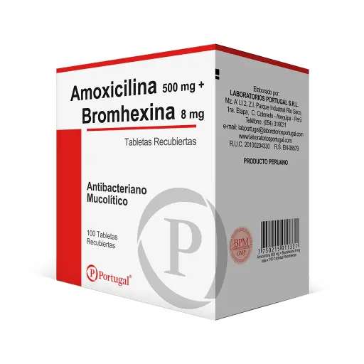 [55397] AMOXICILINA + BROMHEXINA NF-500 mg + 8 mg